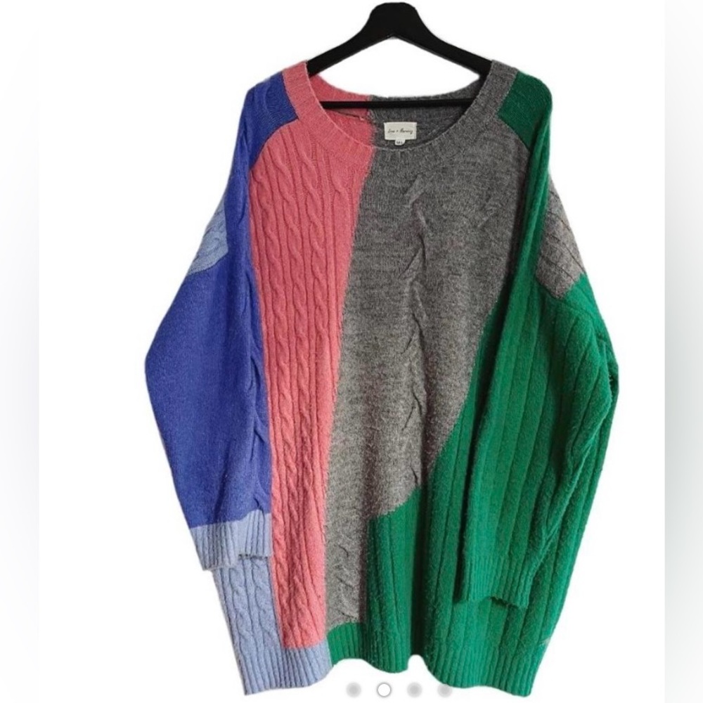 Colour Block Patchwork Sweater - Picture 2 of 4